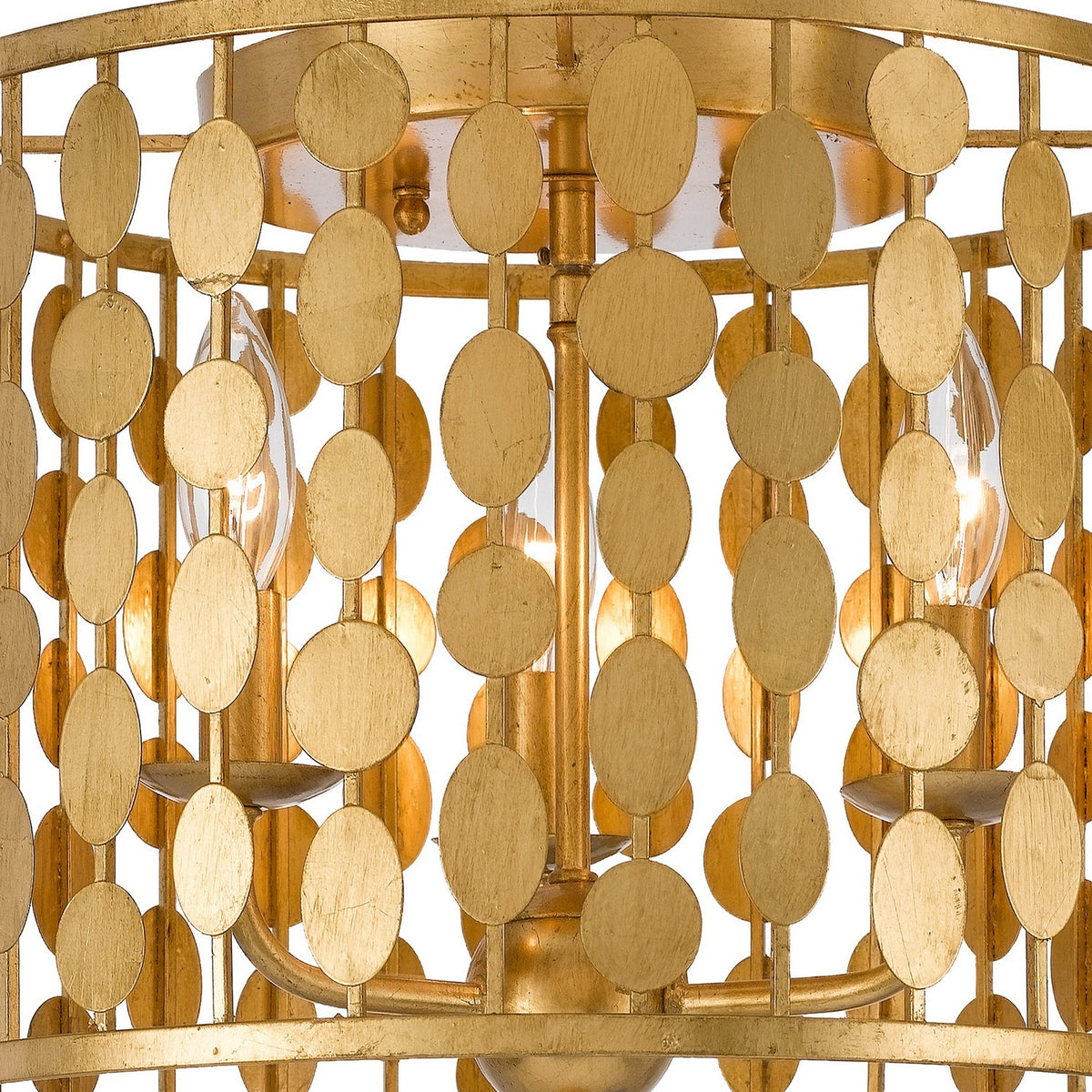Crystorama - 544-GA - Trois lumières Plafonnier - Layla - Or antique