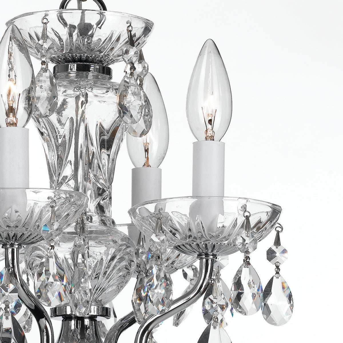 Crystorama - 5534-CH-CL-MWP - Four Light Mini Chandelier - Welton - Polished Chrome