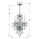Crystorama - 5534-CH-CL-MWP - Mini lampe à quatre lumières Suspendu - Welton - Chrome poli