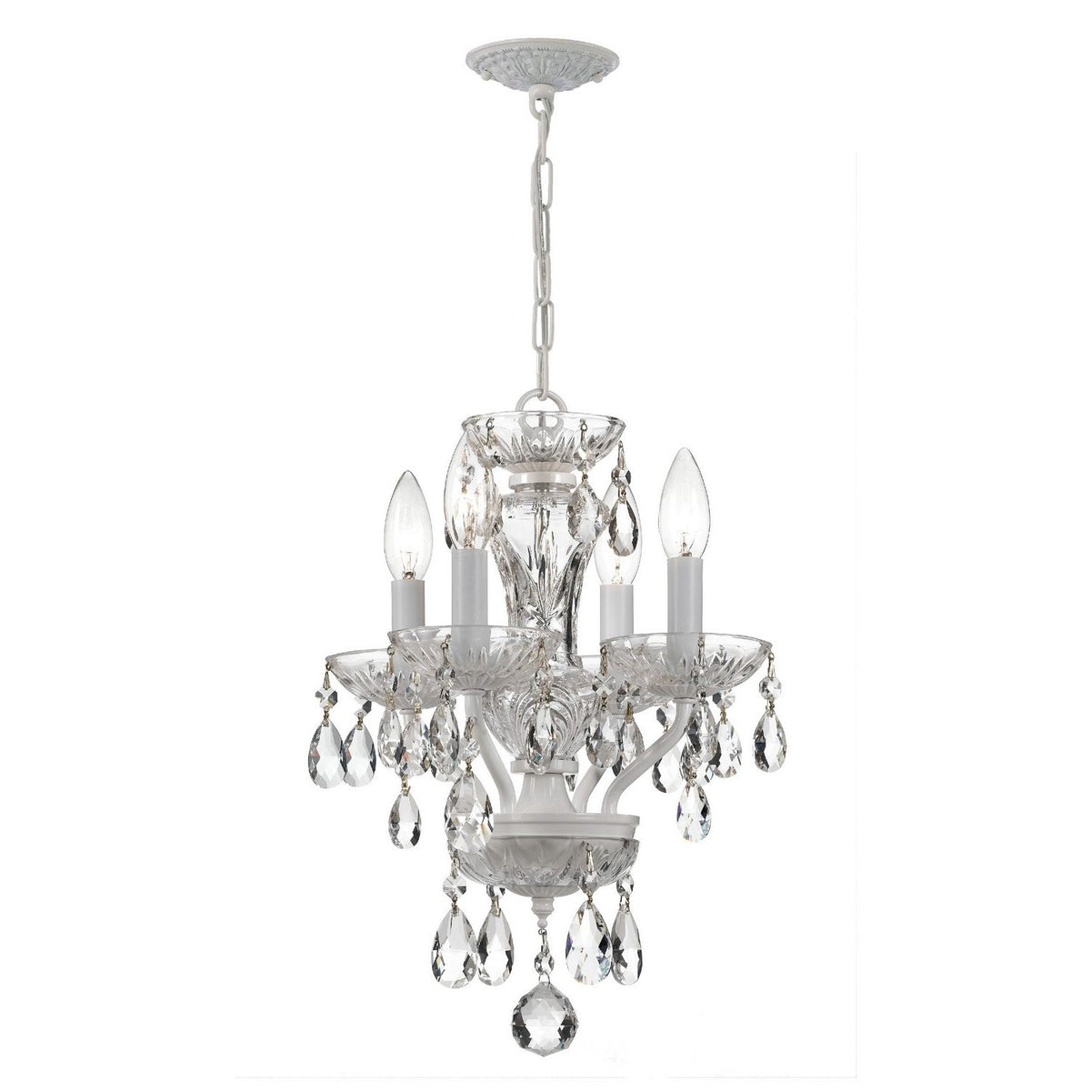 Crystorama - 5534-WW-CL-MWP - Four Light Mini Chandelier - Welton - Wet White