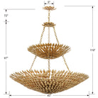 Crystorama - 599-GA - 18 Light Chandelier - Broche - Antique Gold