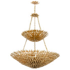 Crystorama - 599-GA - 18 Light Chandelier - Broche - Antique Gold