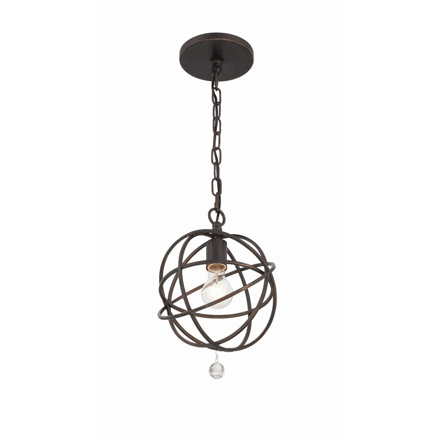 Crystorama - 9220-EB - One Light Pendant - Solaris - English Bronze