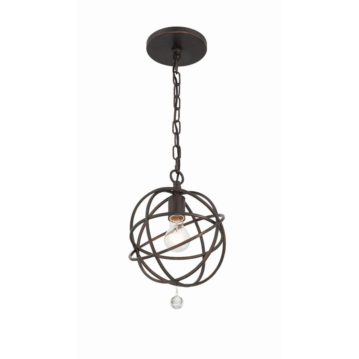 Crystorama - 9220-EB - One Light Pendant - Solaris - English Bronze