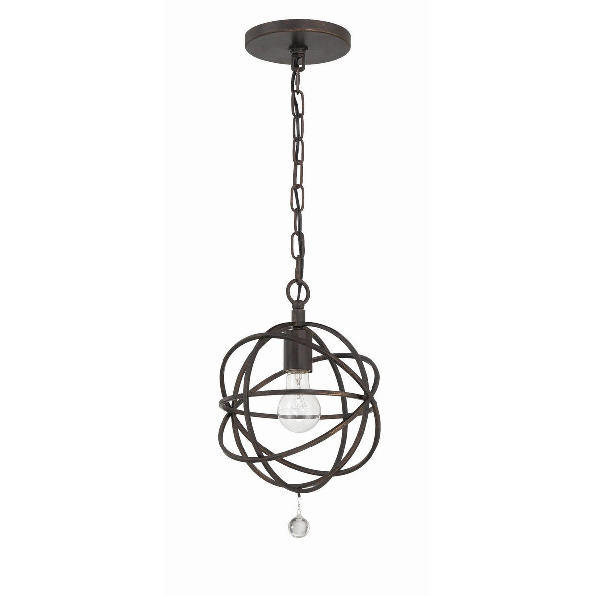Crystorama - 9220-EB - One Light Pendant - Solaris - English Bronze