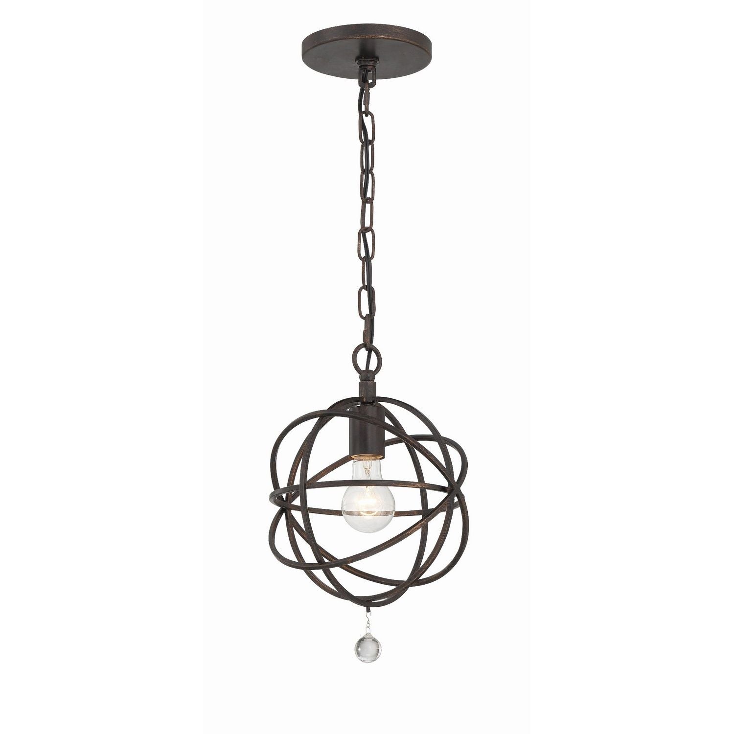 Crystorama - 9220-EB - One Light Pendant - Solaris - English Bronze