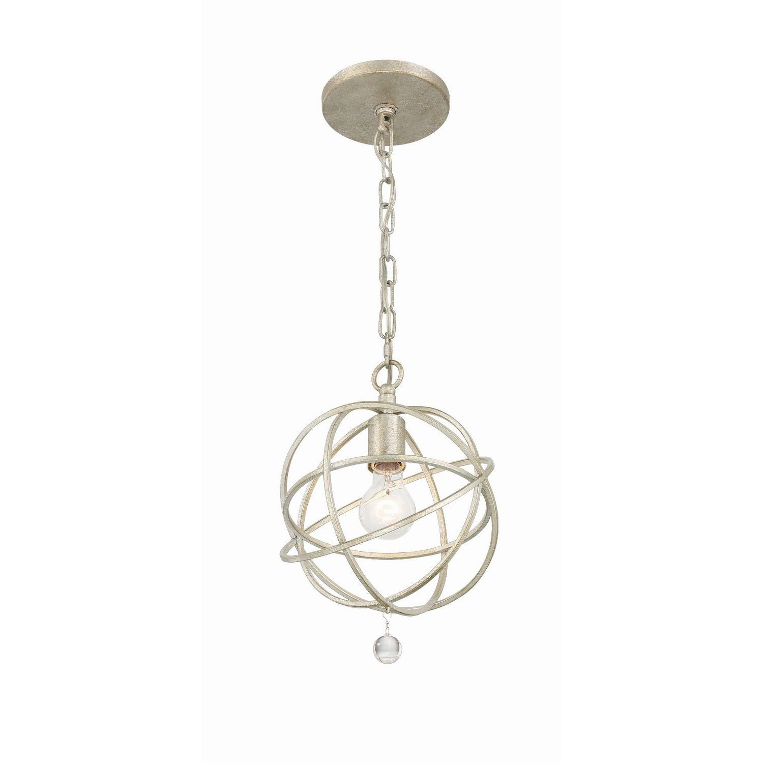 Crystorama - 9220-OS - One Light Pendant - Solaris - Olde Silver