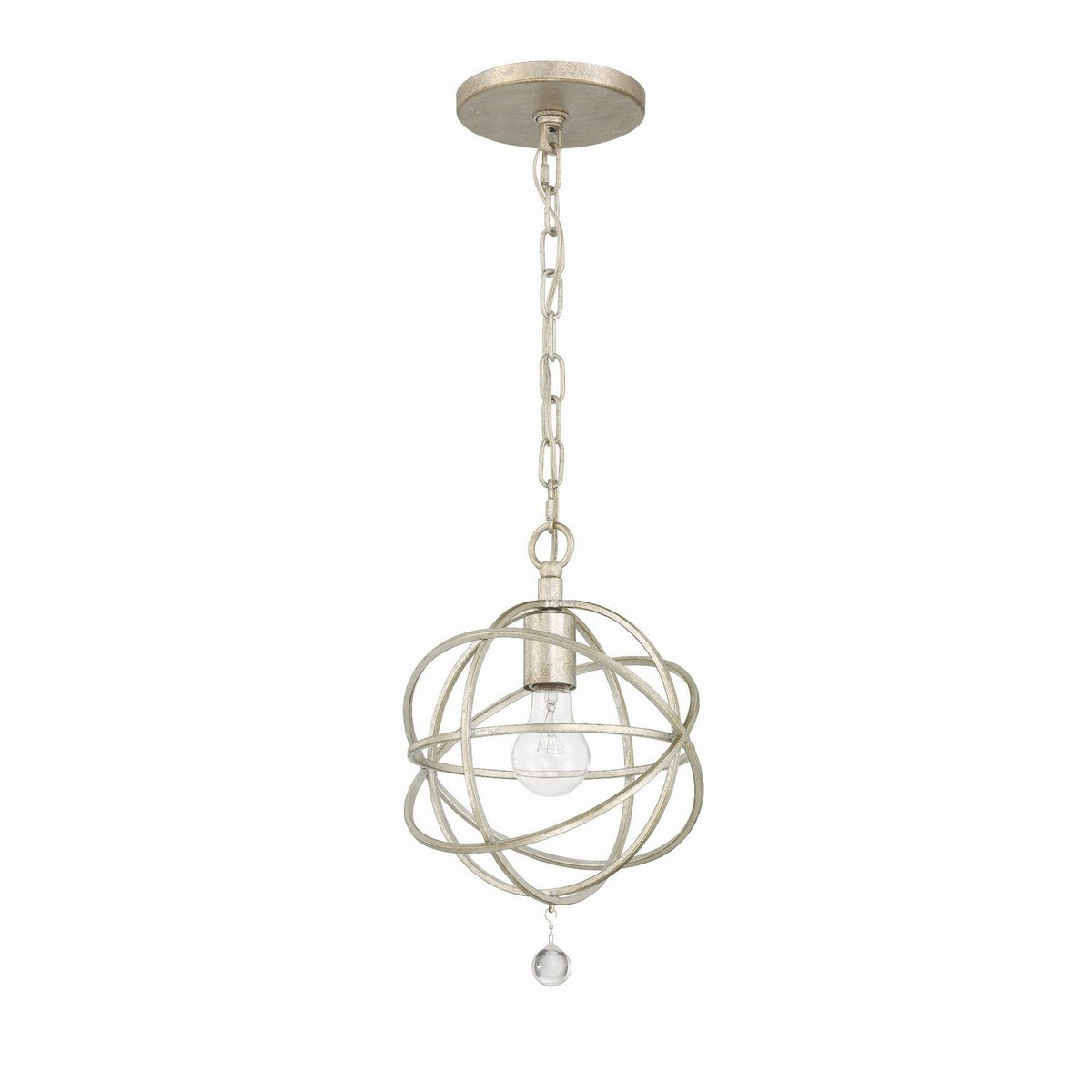 Crystorama - 9220-OS - One Light Pendant - Solaris - Olde Silver