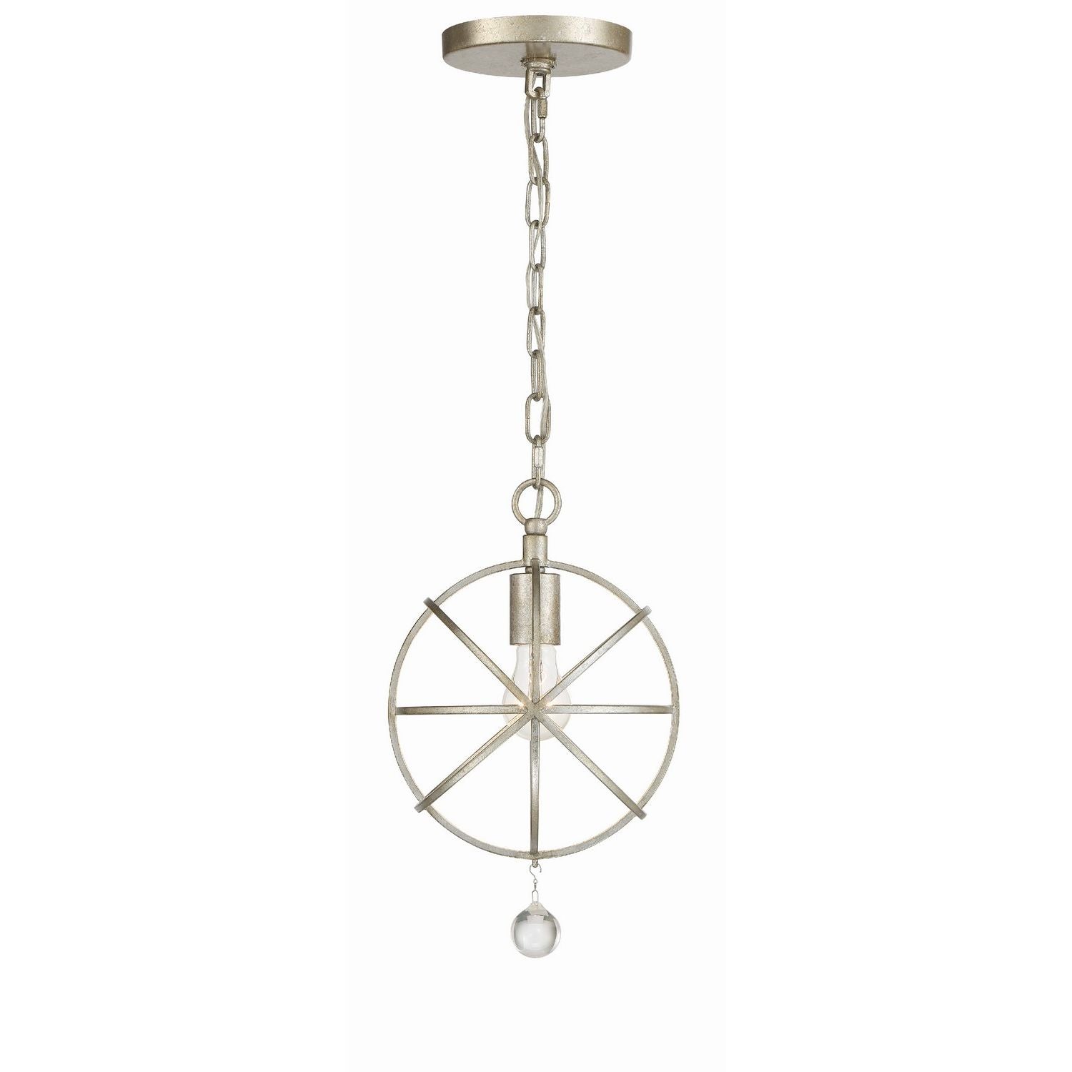 Crystorama - 9220-OS - One Light Pendant - Solaris - Olde Silver