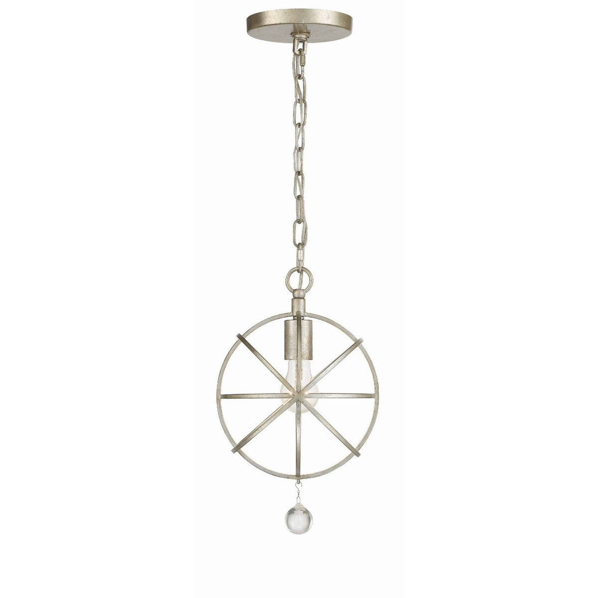 Crystorama - 9220-OS - One Light Pendant - Solaris - Olde Silver