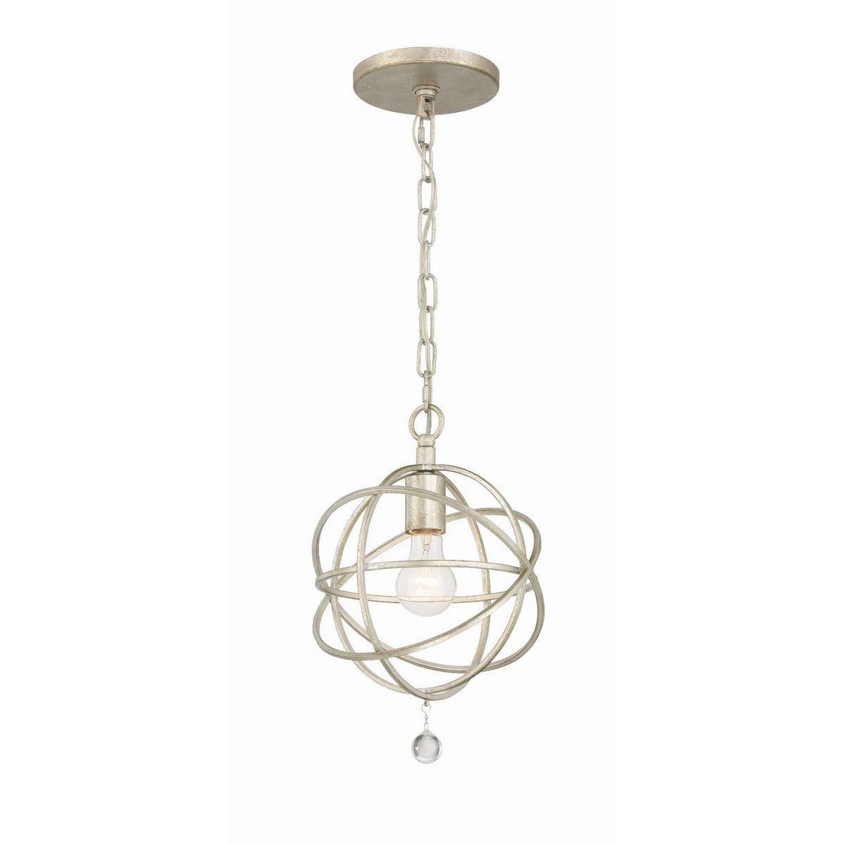 Crystorama - 9220-OS - One Light Pendant - Solaris - Olde Silver