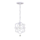 Crystorama - 9220-WW - Une lumière Suspension - Solaris - Blanc mouillé