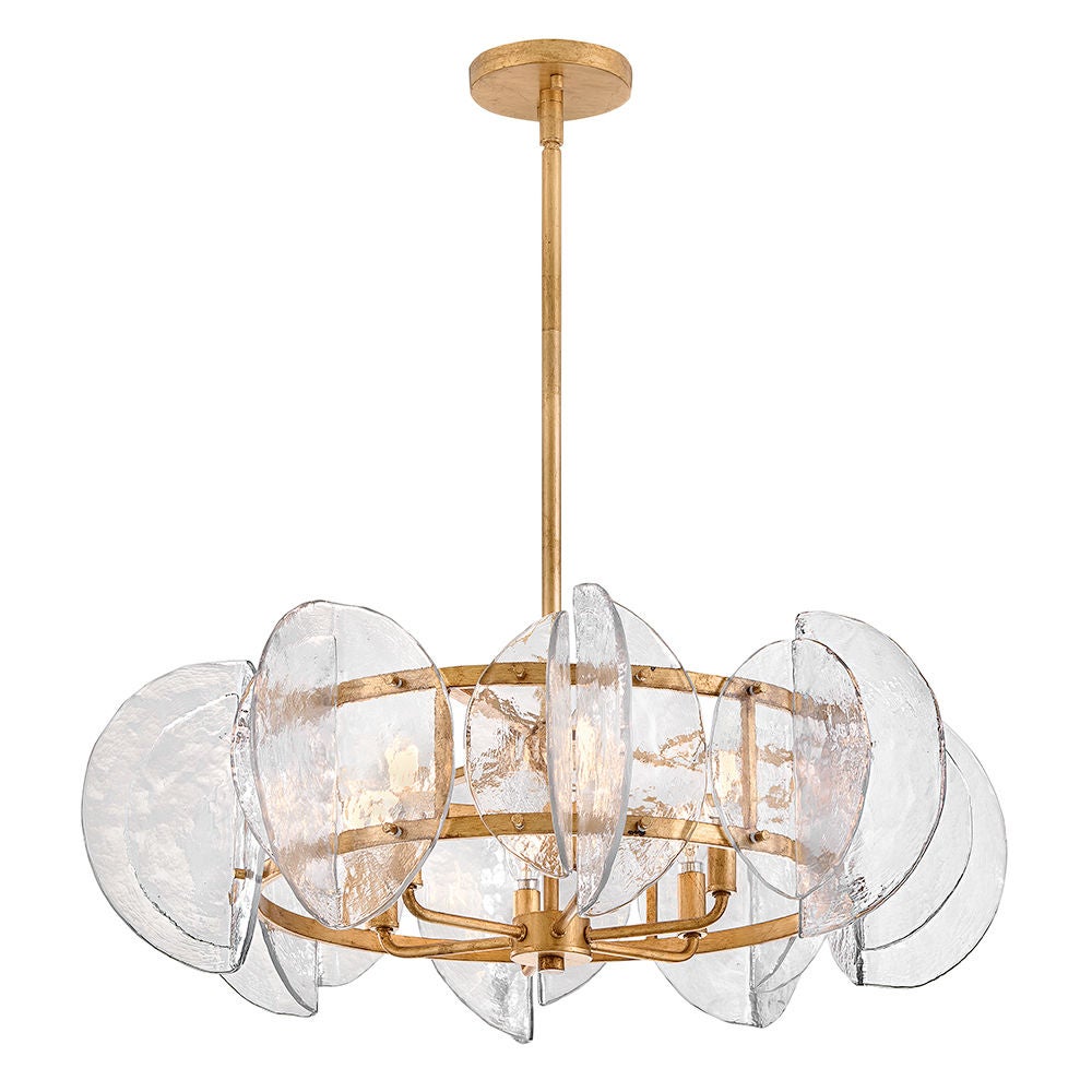 Fredrick Ramond FR41924DA Seraphina Drum Chandelier in Distressed Brass
