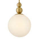 Lark 83027LCB Opalite Pendant in Lacquered Brass