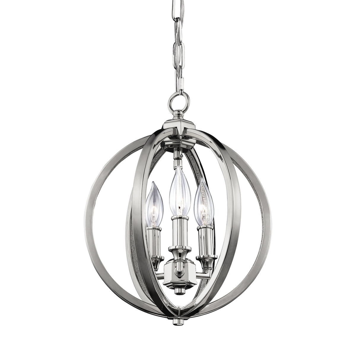 Visual Comfort Studio Canada - F3059/3PN - Three Light Pendant - Corinne - Polished Nickel