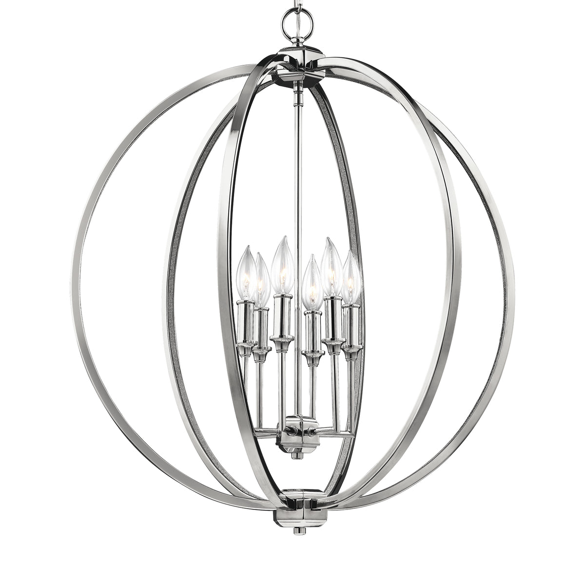 Visual Comfort Studio Canada - F3061/6PN - Six Light Pendant - Corinne - Polished Nickel