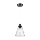 Studio de confort visuel Canada - P1347PAGB/DWZ - Une lumière Suspension - Baskin - Peint Laiton vieilli Zinc foncé vieilli