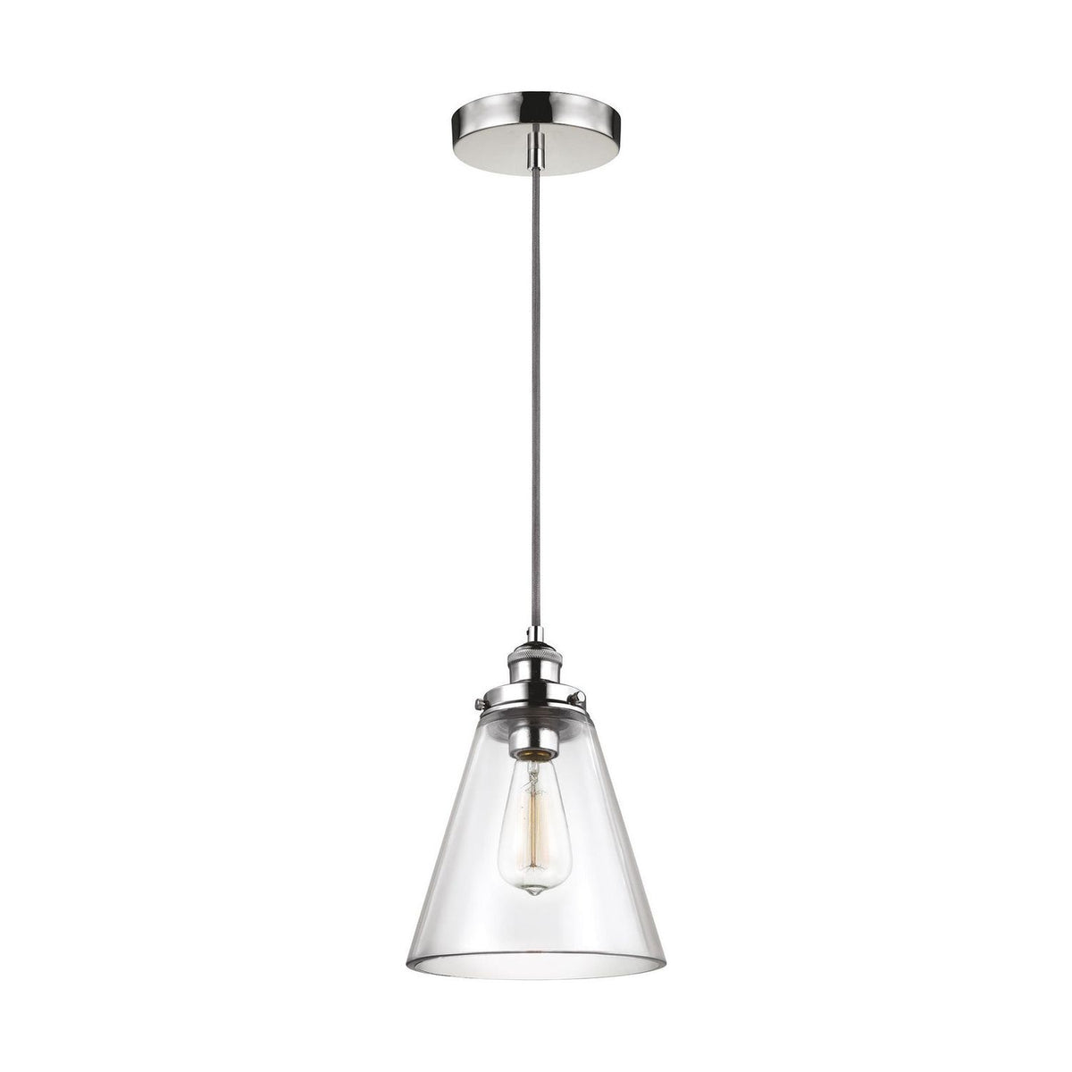 Visual Comfort Studio Canada - P1347PN - One Light Pendant - Baskin - Polished Nickel
