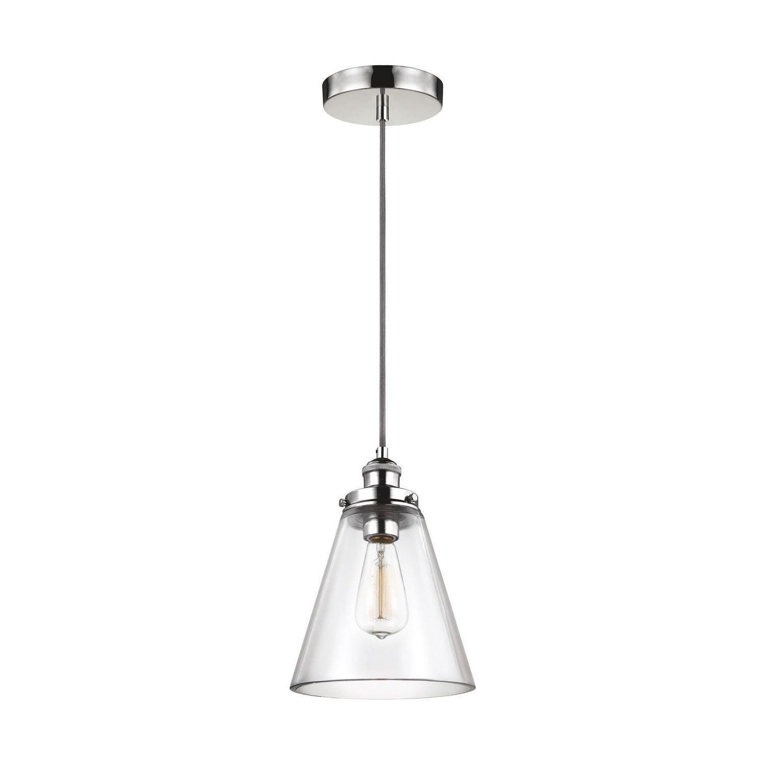 Visual Comfort Studio Canada - P1347PAGB/DWZ - One Light Pendant - Baskin - Painted Aged Brass / Dark Weathered Zinc