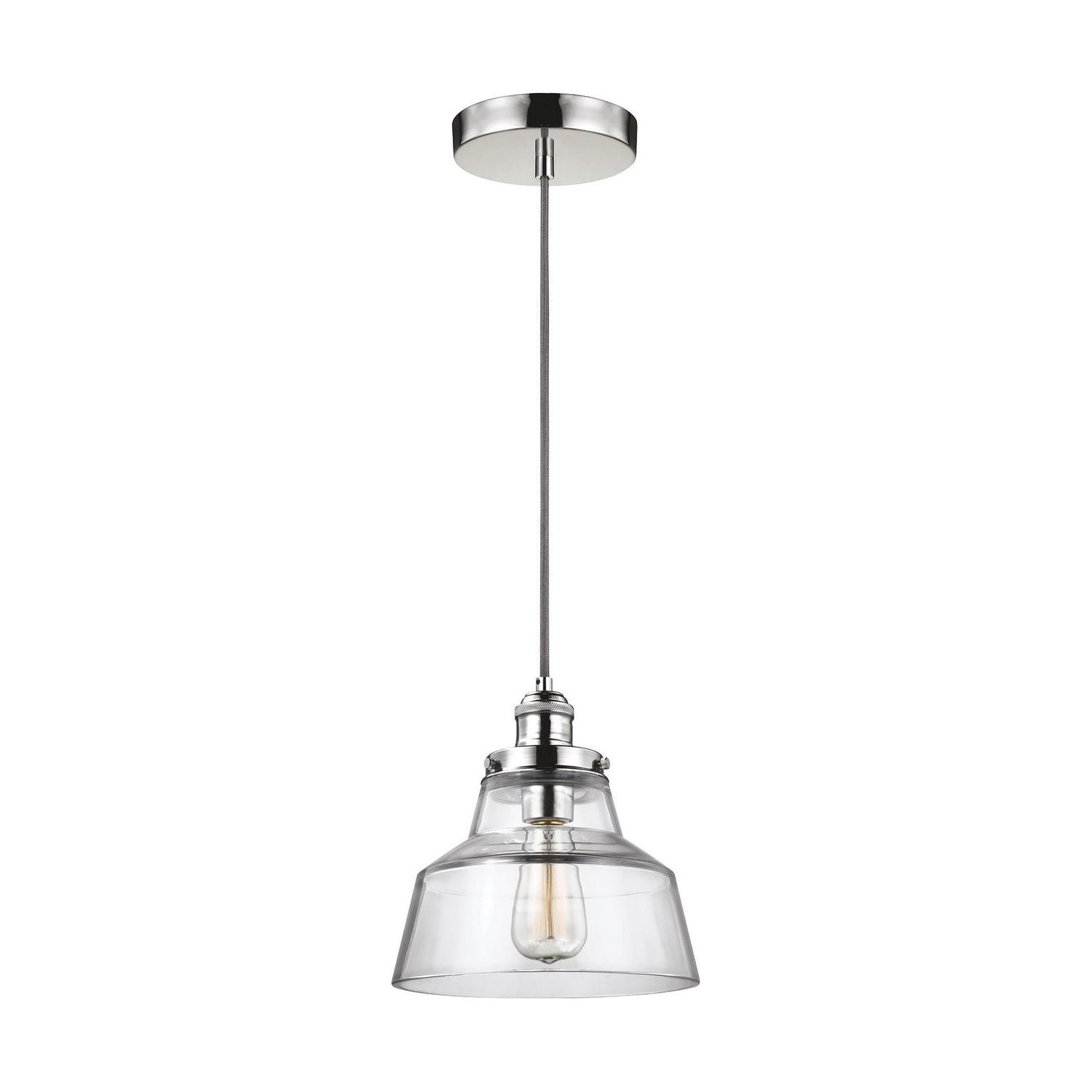 Visual Comfort Studio Canada - P1348PAGB/DWZ - One Light Pendant - Baskin - Painted Aged Brass / Dark Weathered Zinc