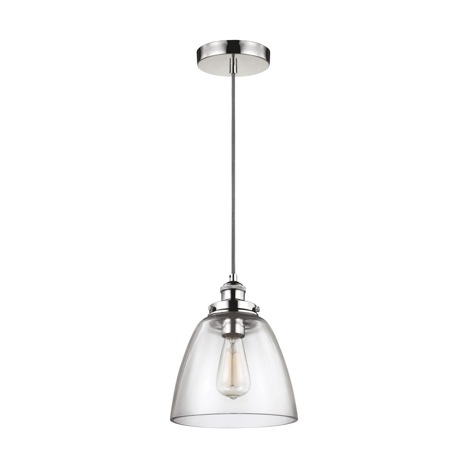 Visual Comfort Studio Canada - P1349PAGB/DWZ - One Light Pendant - Baskin - Painted Aged Brass / Dark Weathered Zinc