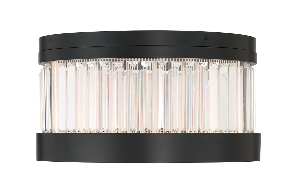 Eurofase 49355-024 Empra LED Crystal Flush Mount in Matte Black
