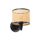 Faro Barcelona 64307-47-US Mambo Wall Sconce in Black/Rattan