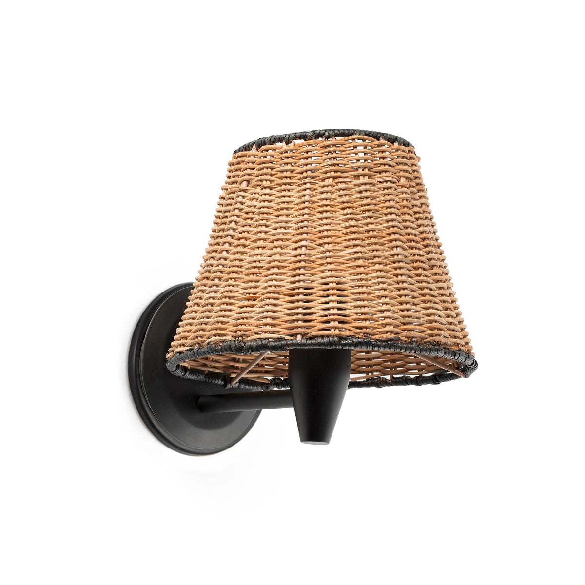 Faro Barcelona 64307-71-US Sumba Wall Sconce in Black/Rattan