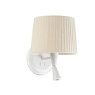 Faro Barcelona 64308-35-US Samba Wall Sconce with Reading Light in White/Ribbon Beige