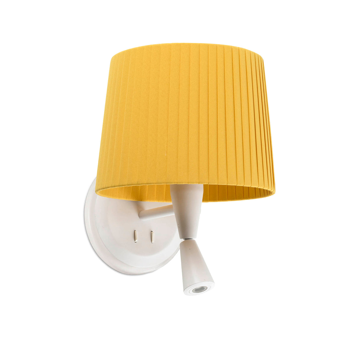 Faro Barcelona 64308-36-US Samba Wall Sconce with Reading Light in White/Ribbon Yellow
