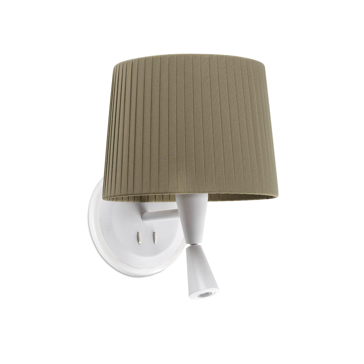 Faro Barcelona 64308-37-US Samba Wall Sconce with Reading Light in White/Ribbon Green