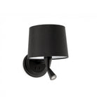 Faro Barcelona 64309-03-US Conga Wall Sconce with Reading Light in Black/Black