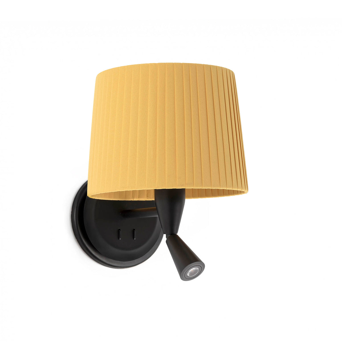 Faro Barcelona 64309-36-US Samba Wall Sconce with Reading Light in Black/Ribbon Yellow