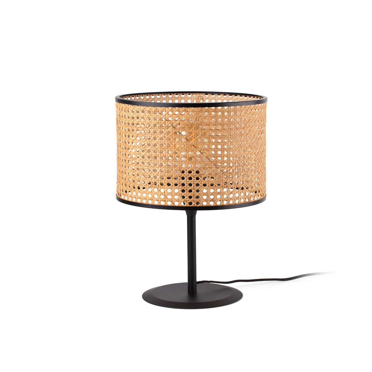 Faro Barcelona 64311-48-US Mambo Table Lamp in Black/Rattan