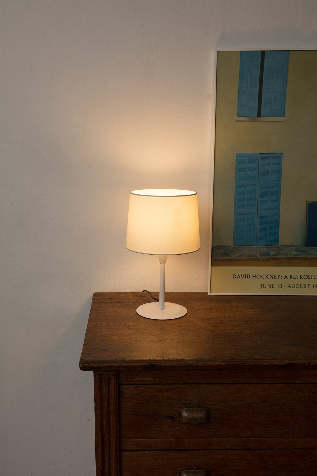 Faro Barcelona 64316-02-US Conga Table Lamp in White/Beige