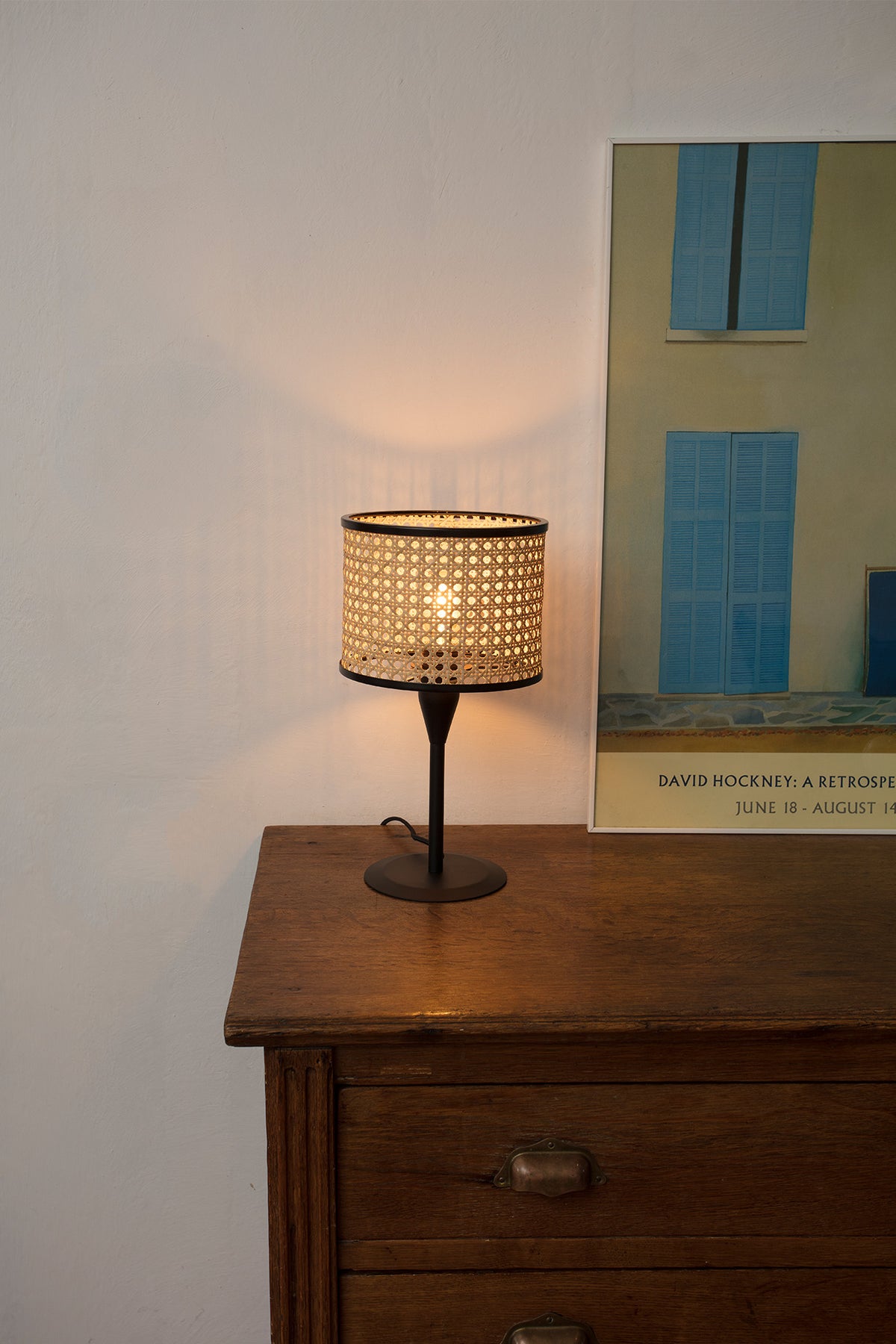 Faro Barcelona 64317-47-US Mambo Table Lamp in Black/Rattan