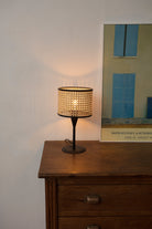 Faro Barcelona 64317-47-US Mambo Table Lamp in Black/Rattan