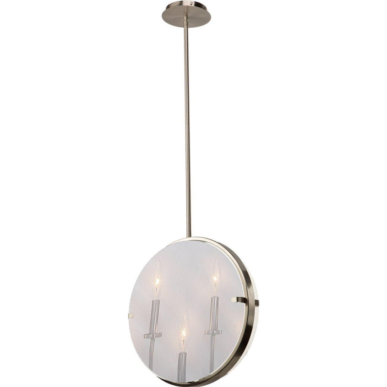 Artcraft Canada - AC10303SN - Three Light Pendant - Harbor Point - Satin Nickel