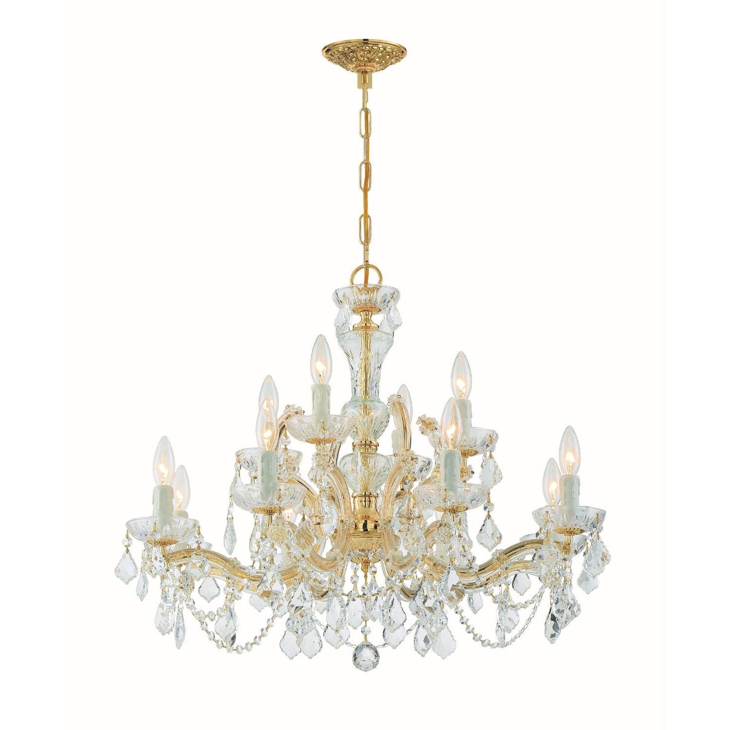 Crystorama - 4479-GD-CL-MWP - 12 Light Chandelier - Maria Theresa - Gold