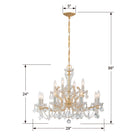 Crystorama - 4479-GD-CL-S - 12 Lumières Suspendu - Marie-Thérèse - Or