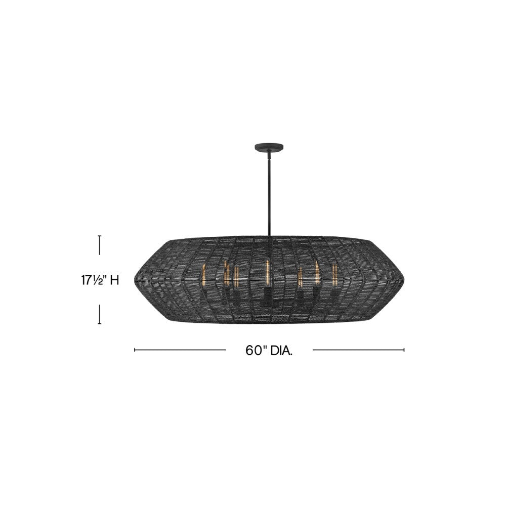 Hinkley Lighting 40386BLK Luca Drum Chandelier in Black