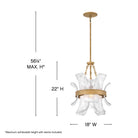 Fredrick Ramond FR46917BNG Fleur Pendant in Burnished Gold