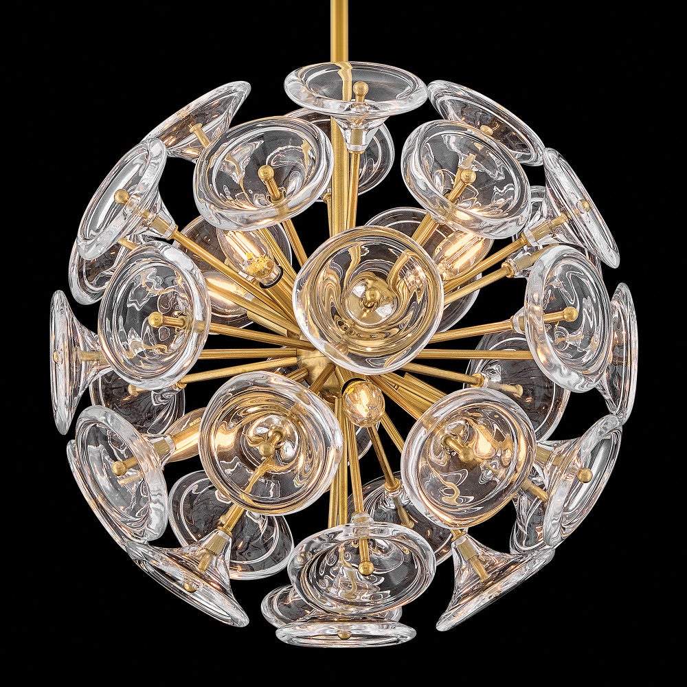 Fredrick Ramond FR46907UB Globe Maya Suspension en laiton non verni
