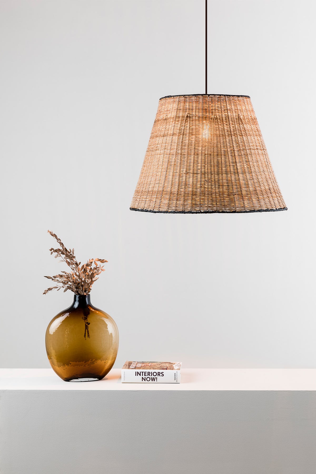 Faro Barcelona 65134-72-US Sumba Pendant in Black/Rattan