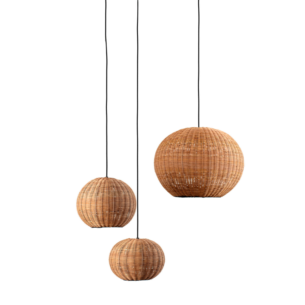 Faro Barcelona 65134-75-US Haka Pendant in Black/Rattan