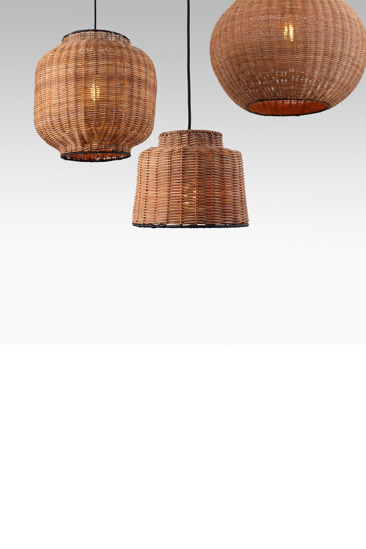 Faro Barcelona 65134-76-US Saipan Pendant in Black/Rattan