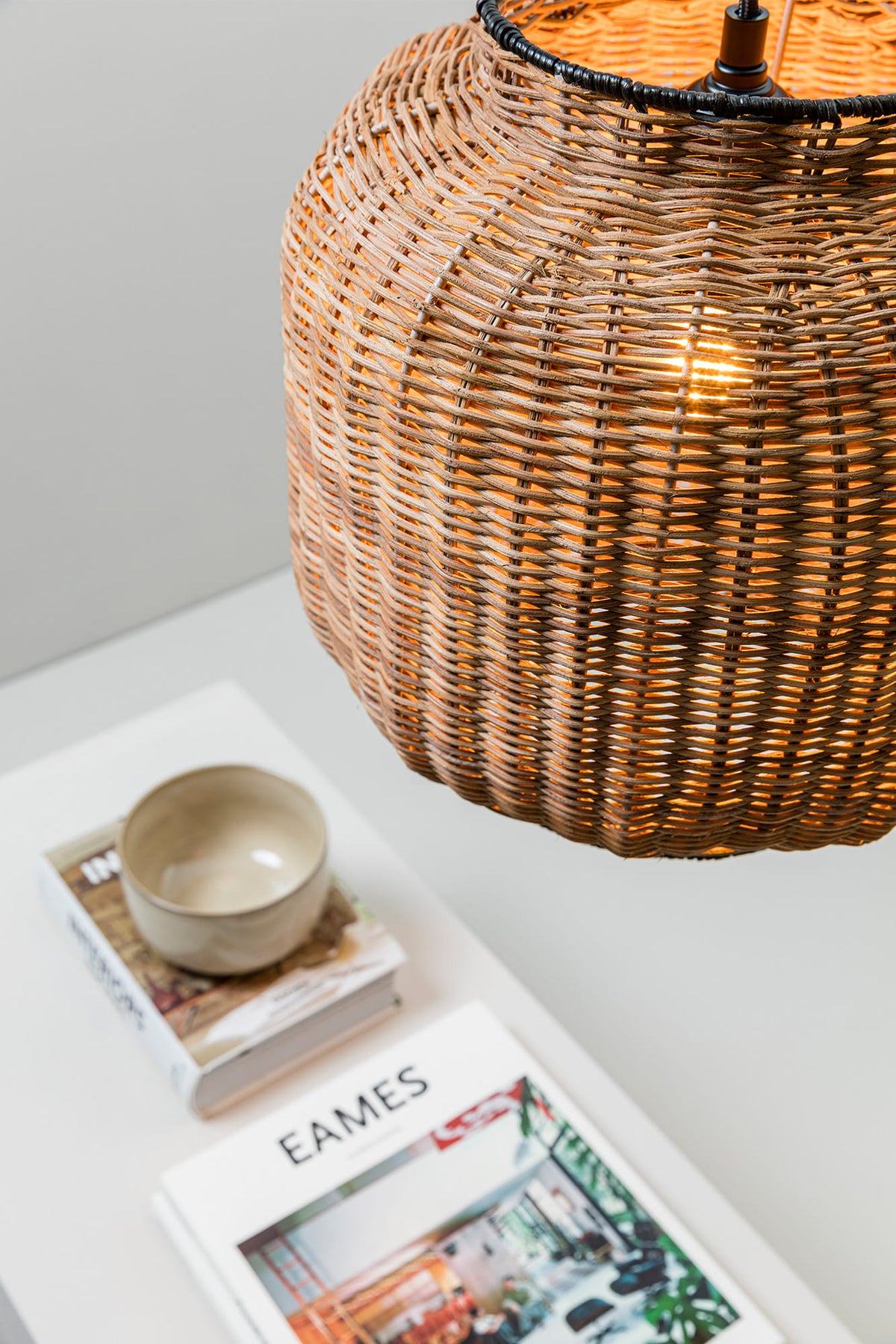 Faro Barcelona 65134-77-US Tupai Pendant in Black/Rattan