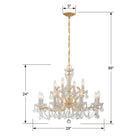 Crystorama - 4479-GD-CL-I - 12 Lumières Suspendu - Marie-Thérèse - Or
