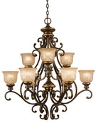 Crystorama - 7409-BU - Neuf Lumières Suspendu - Norwalk - Bronze Umber