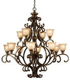 Crystorama - 7412-BU - 12 Lumières Suspendu - Norwalk - Bronze Umber